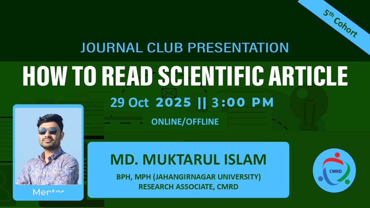 How to Read Scientific Article Journal Club Presentation